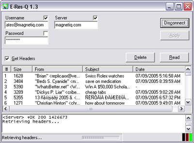 E-Res-Q Main Window