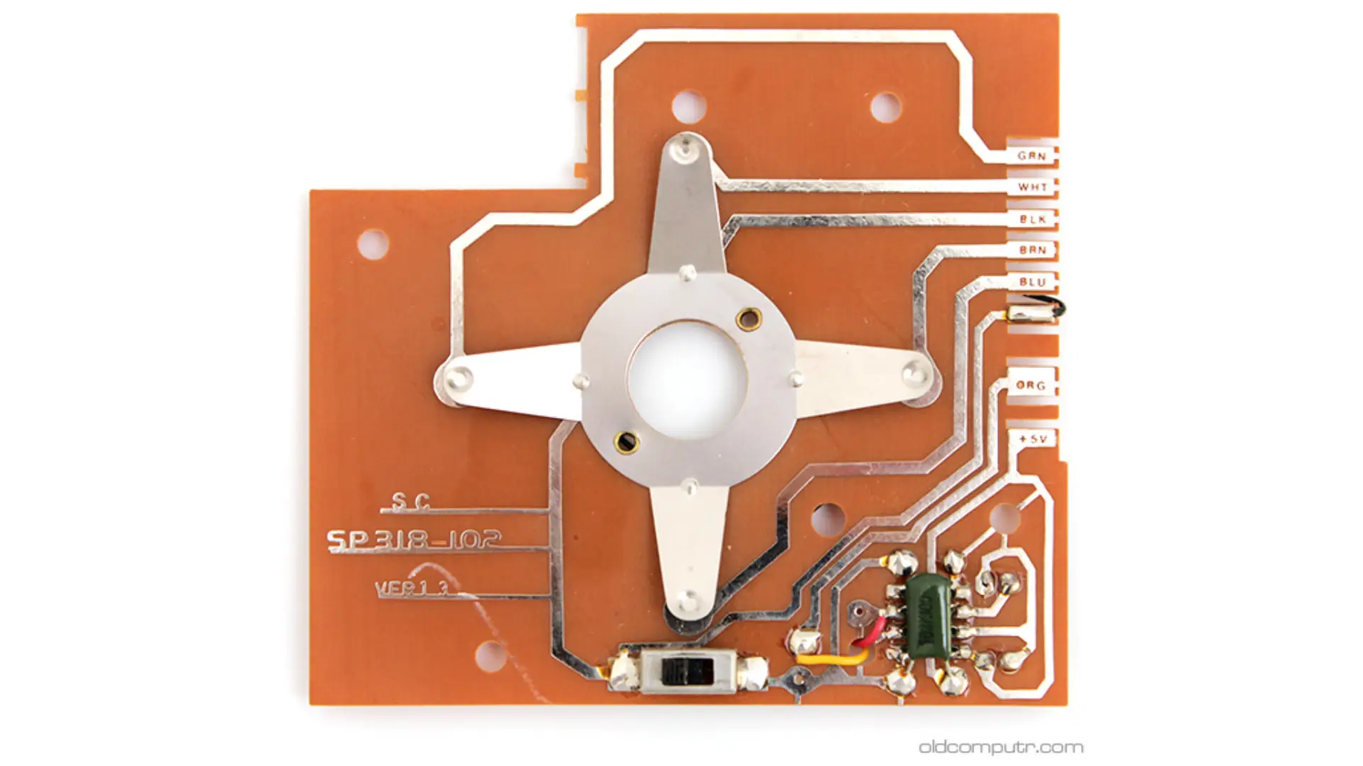 The circuit board of a QuickShot II joystick